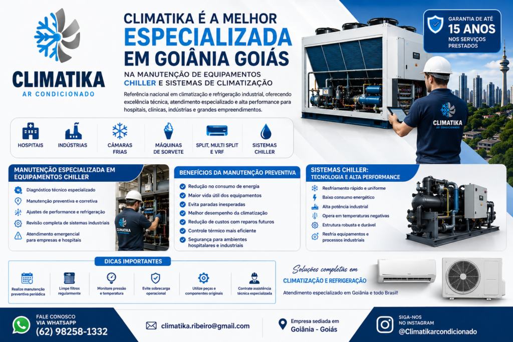 Climatika é a Melhor Especializada em Goiânia Goiás na Manutenção de Equipamentos Chiller ChatGPT Image 27 de mai. de 2026 14 37 28