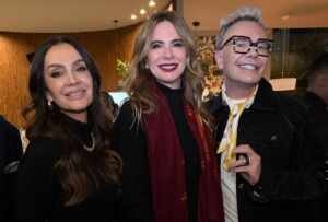 Claudia Métne, Luciana Gimenez e Felipeh Campos prestigiam evento de decoração em SP