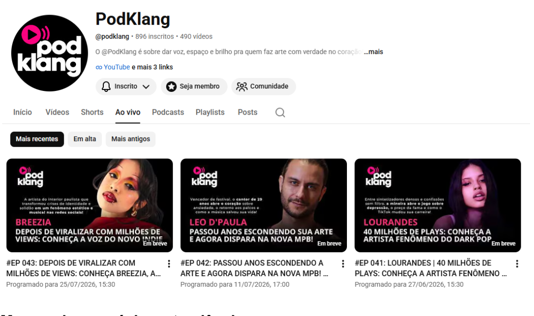 ‘PodKlang’ consolida espaço como a vitrine de bastidores e fomento da cena musical independente