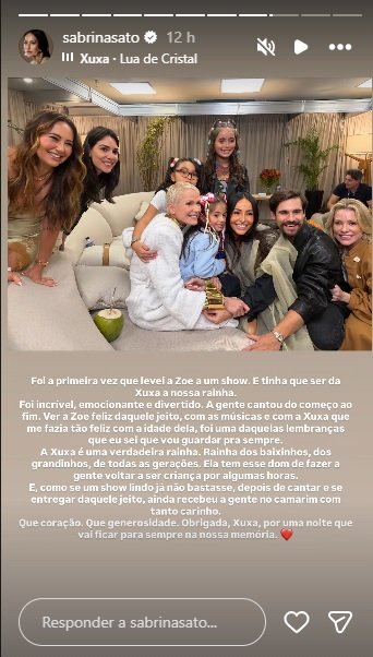 Sabrina Sato se emociona ao levar a filha Zoe em show da Xuxa 17 Sabrina Sato Stories