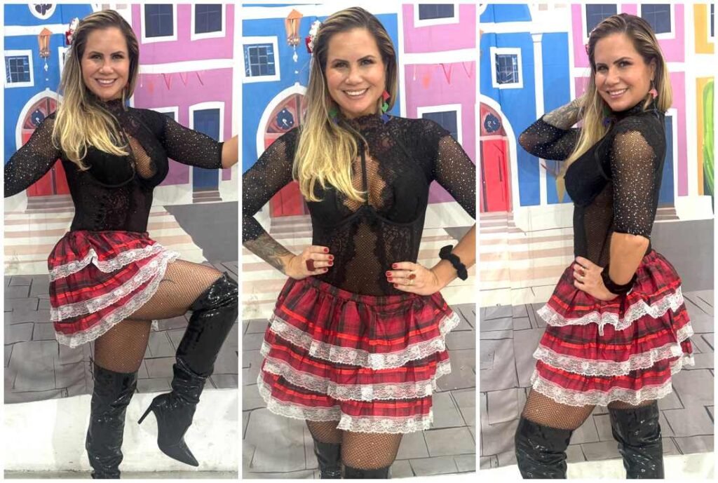 Musa Fitness Isis Camargo destaca união da escola durante Festa Junina da Tucuruvi Musa Fitness Isis Camargo